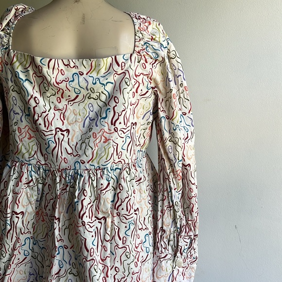 Lisa Says Gah! Lena Painted Ladies Tie Front Babydoll Dress - Picture 10 of 16